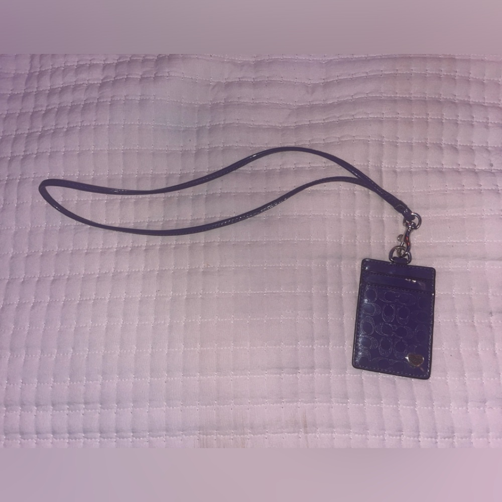 Purple coach lanyard